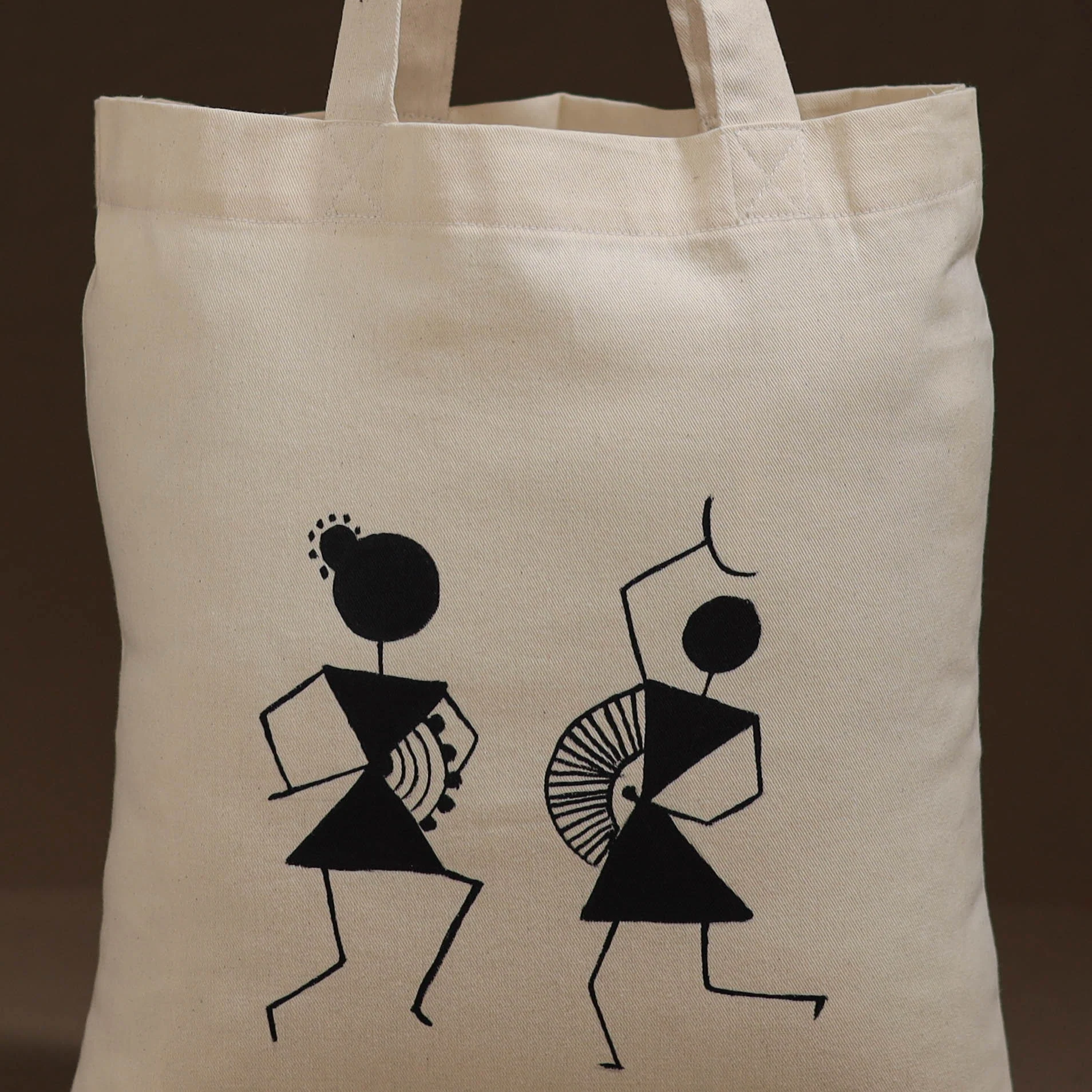 Warli Handpainted Shoulder Bag 01 - Image 3