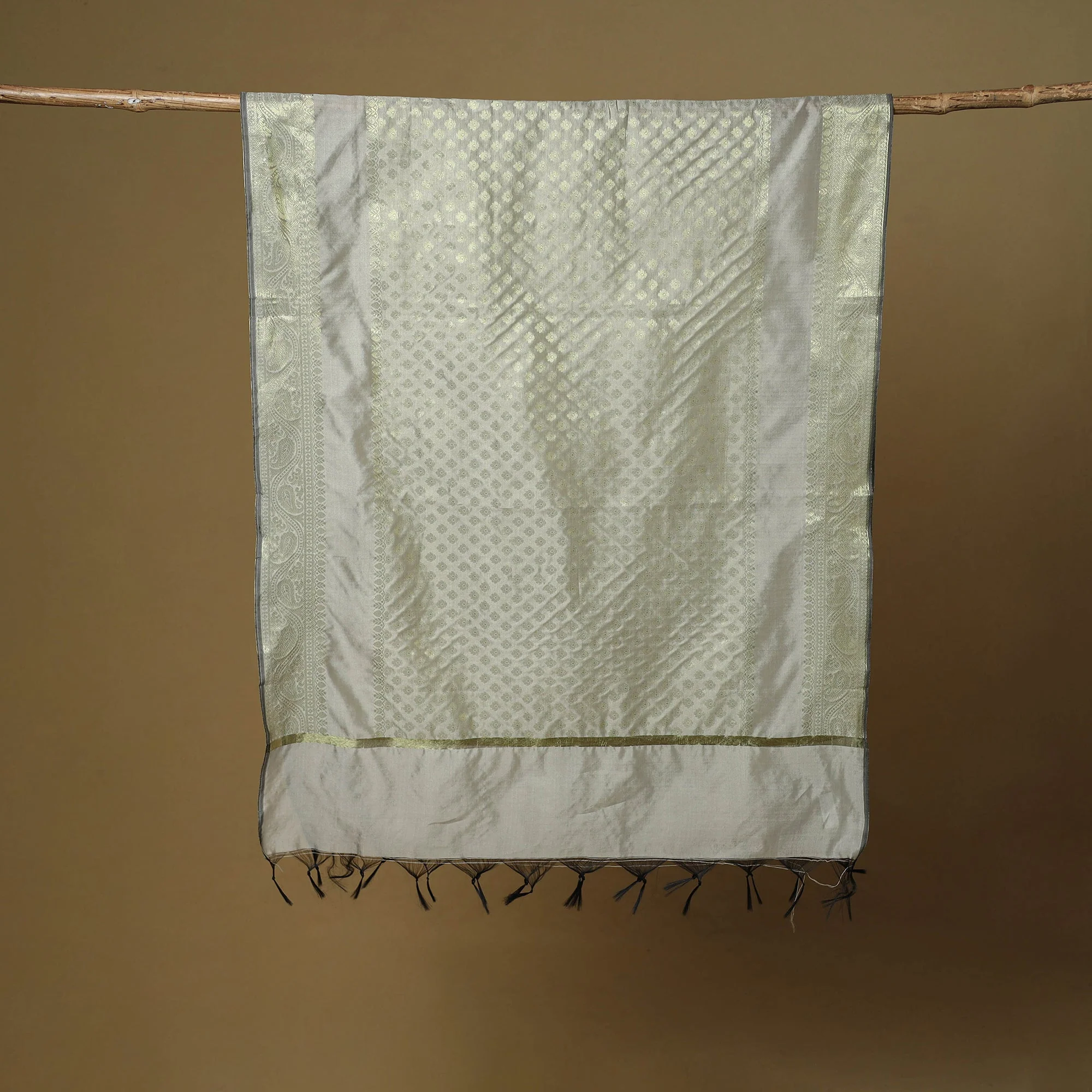 Zari Work Silk Banarasi Dupatta 21 - Image 5